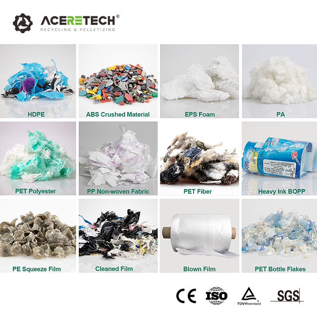 Máquina de granulación de compuestos de reciclaje de plástico con servicio de equipo profesional ACS-Pro con dispositivo de eliminación de polvo